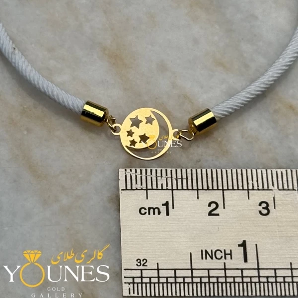 دستبند ماه و ستاره طلا لیزری